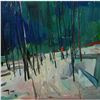 Image 1 : Signed Trujillo Impressionist Oil Painting, The Woods, Winter Landscape