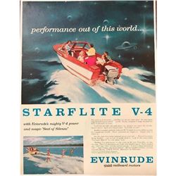 1958 Evinrude Outboard Boat Motors Starflite V-4