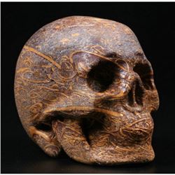 Elephant Skin Jasper Gemstone Carved Skull