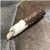 Image 2 : Hand-carved Shed Deer Antler, Patriotic Eagle Cane Dagger Handle