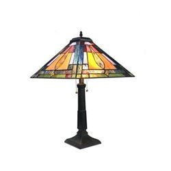 Tiffany-style 2 Light Mission Table Lamp 16" Shade