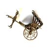 Image 1 : Vintage Miniature Articulated Japanese Silver Rickshaw