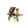 Image 3 : Vintage Miniature Articulated Japanese Silver Rickshaw