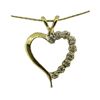 Image 1 : 14kt Gold & Diamond Heart Pendant
