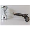 Image 1 : Vintage Mid Century Cocktail Bar Tool, Stylized Antique Gun Jigger