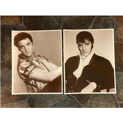 Pair of Sepia Tone Photo Images, Elvis Presley