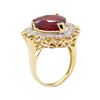 Image 4 : 11.31 ctw Ruby and Diamond Ring - 14KT Yellow Gold