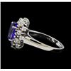 Image 3 : 3.02 ctw Tanzanite and Diamond Ring - 14KT White Gold