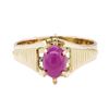 Image 2 : 0.50 ctw Lindy Star Ruby Ring - 10KT Yellow Gold