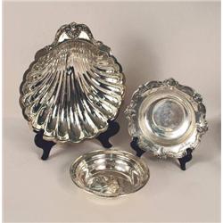 3 Silver Plated Ornate Serving Bowls