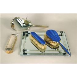 Sterling and Enamel Grooming Set