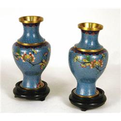 2 Cloisonne Vases