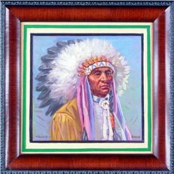 Joe Waano-Gano, Oil on Cardboard