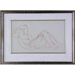 Doel Reed, Conte Crayon on Paper
