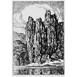 Birger Sandzen, Lithograph