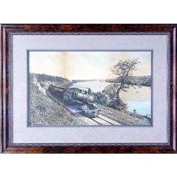 Currier & Ives Hand Colored Print