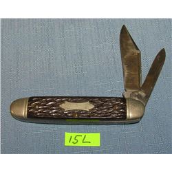 Vintage 2 bladed pocket knife marked NY USA