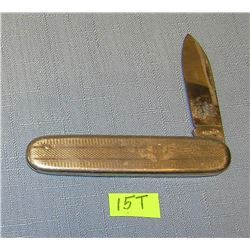 Stainless steel single bladed gentleman's pocket knife