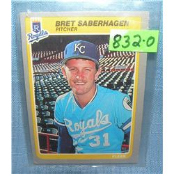 Bret Saberhagen rookie baseball card