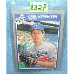 Orel Hershiser rookie baseball card