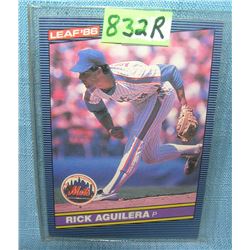 Rick Aguilera rookie baseball card