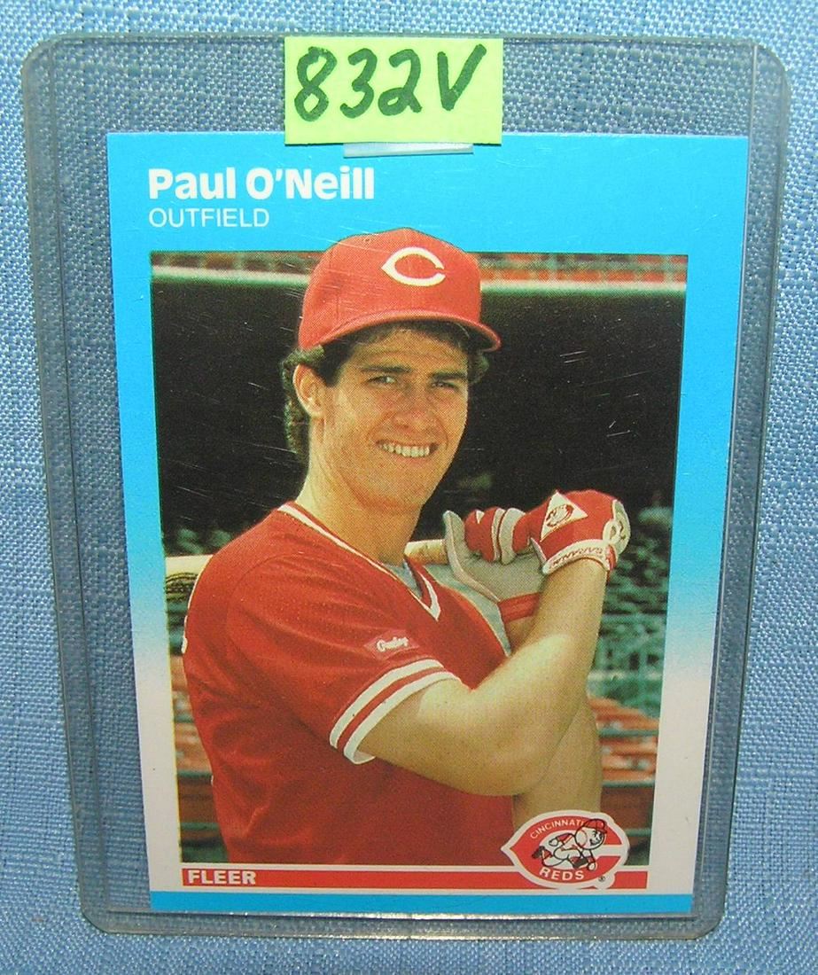paul o'neill rookie baseball card paul o'neill rookie baseball