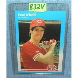 Paul O'Neill rookie baseball card