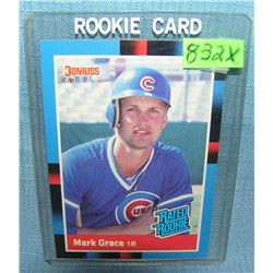 Mark Grace rookie baseball card