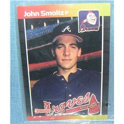 Vintage John Smoltz all star rookie baseball card