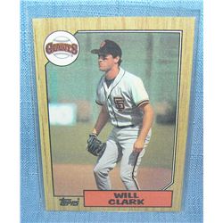 Vintage Will Clark all star rookie baseball card