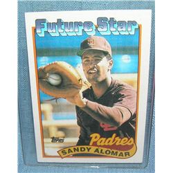 Vintage Sandy Alomar all star rookie baseball card