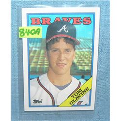 Vintage Tom Glavine rookie baseball card