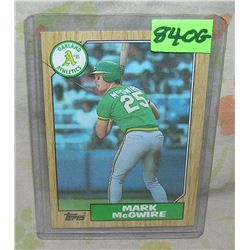 Vintage Mark McGwire rookie baseball card