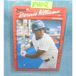 Vintage Bernie Williams rookie baseball card