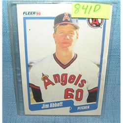 Vintage Jim Abbott rookie baseball card