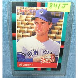Vintage AL Leiter rookie baseball card