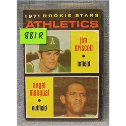 Rookie baseball card: Driscoll and Mangual