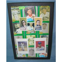 Collection of antique style retro baseball cards