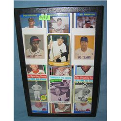 Collection of antique style retro baseball cards