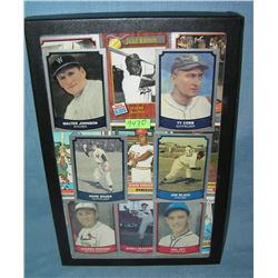 Collection of antique style retro baseball cards