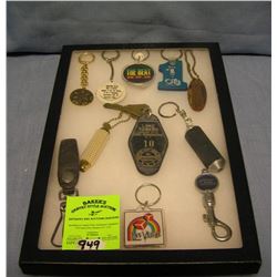 Collection of vintage key chains