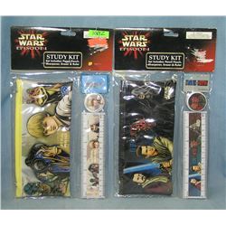 Pair of Star Wars study school kits