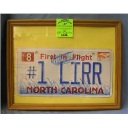 Vintage LIRR North Carolina license plate