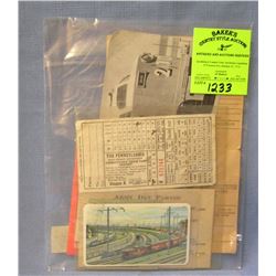 Group of vintage rail road collectibles