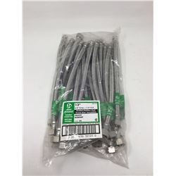 Case lot of Stainless Steel Braided Faucet Hoses (25 x 12inch)