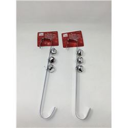 Lot of 14inch Wreath Hangers with Bells- Silver