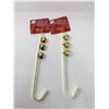Image 1 : Lot of 14inch Wreath Hangers with Bells-Brass