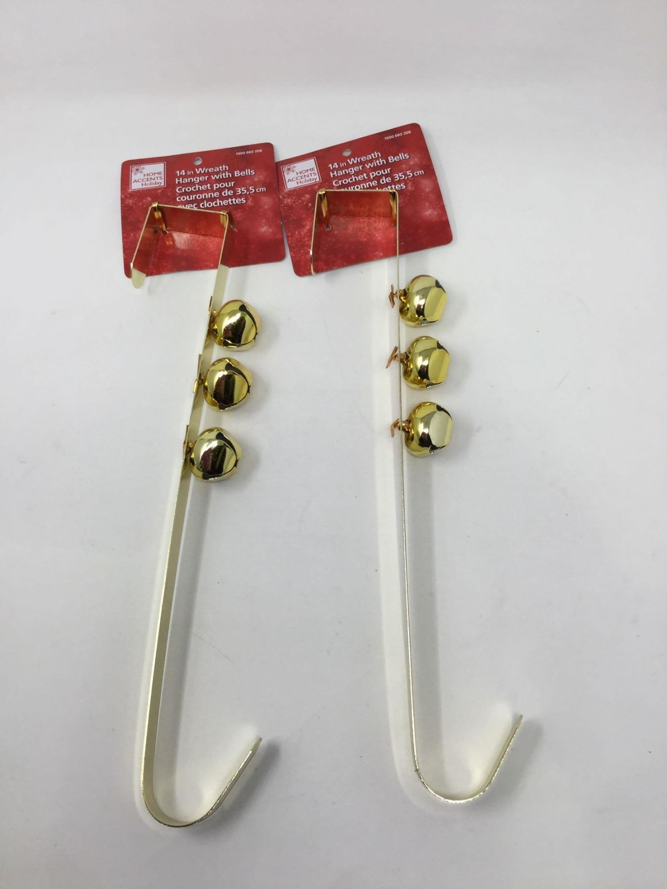 Lot of 14inch Wreath Hangers with BellsBrass