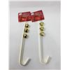 Image 1 : Lot of 14inch Wreath Hangers with Bells-Brass