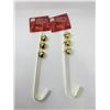 Image 1 : Lot of 14inch Wreath Hangers with Bells-Brass